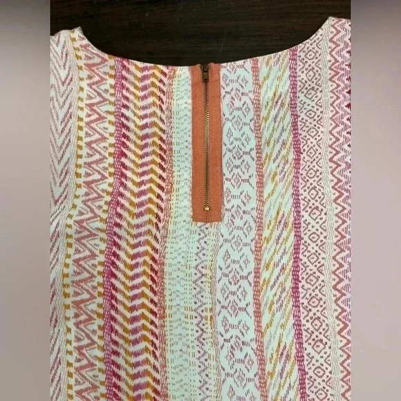 2/$12 Charming Charlie’s Sun Dress Size Large Pink Orange Mini Summer Beach - Picture 6 of 10
